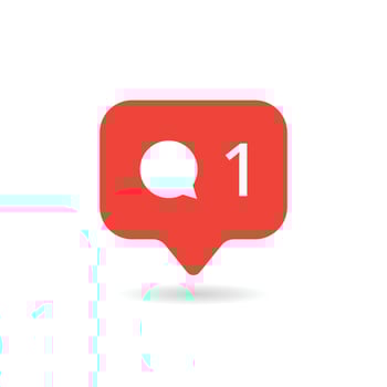 Comment notification icon. Social media app icon vector