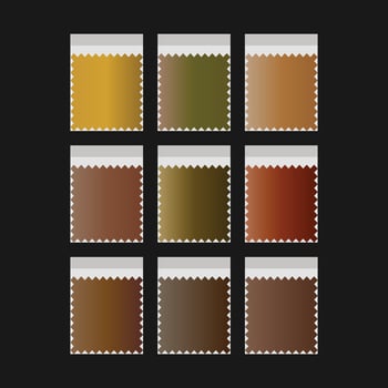 Vector illustration with palette with earth tones colors