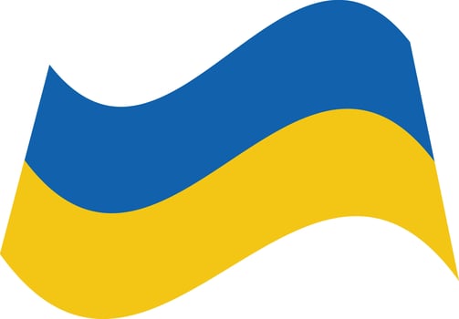 Abstract shape with Ukraine flag colors vector