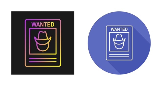 Wanted Poster Vector Icon