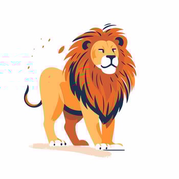 Lion Symbol Cute Lion Cartoon vector