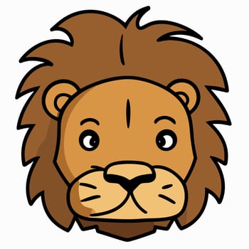 Lion Symbol Cute Lion Cartoon vector