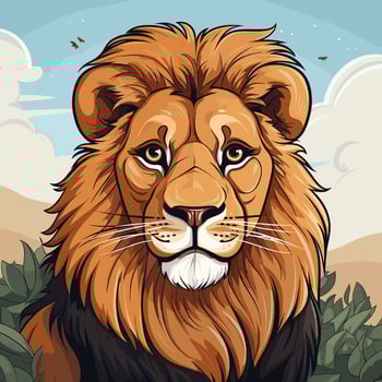 Lion Symbol Cute Lion Cartoon vector