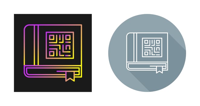 QR Book Vector Icon