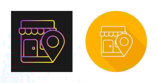 Shop Location Vector Icon