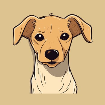 Dog Vector Cute Dog Cartoon Symbol