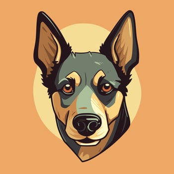 Dog Vector Cute Dog Cartoon Symbol