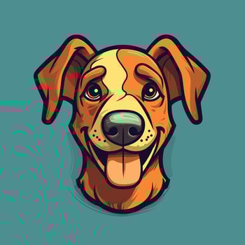 Dog Vector Cute Dog Cartoon Symbol