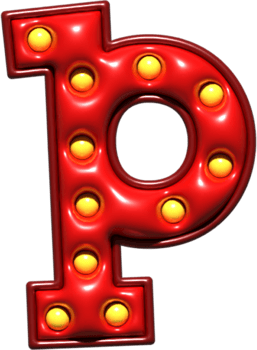 Shiny Red 3D Lowercase Letter P png