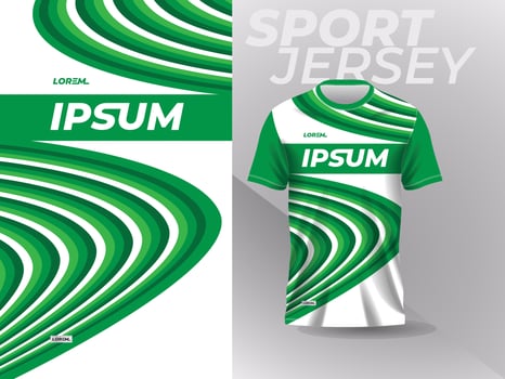 green sport jersey mockup design template for sportswear vector