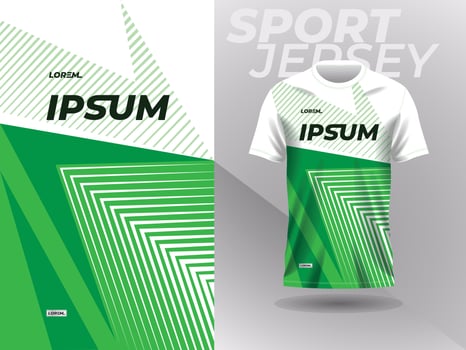 green sport jersey mockup design template for sportswear vector
