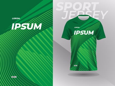 green sport jersey mockup design template for sportswear vector