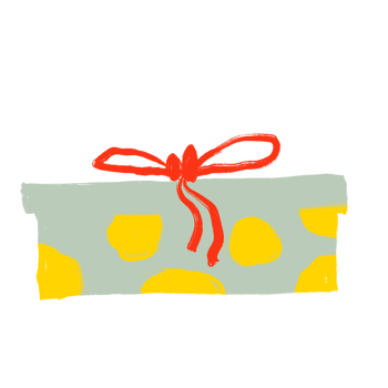 The gift box drawing brush style png image