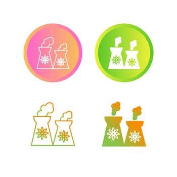 Nuclear Plant Vector Icon