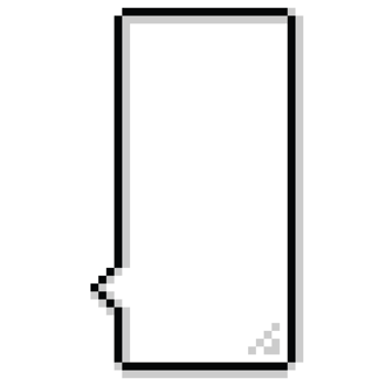 Pixel art cartoon speech balloon png