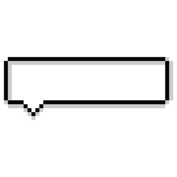 Pixel art cartoon speech balloon png
