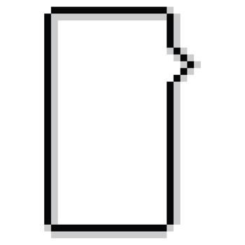 Pixel art cartoon speech balloon png