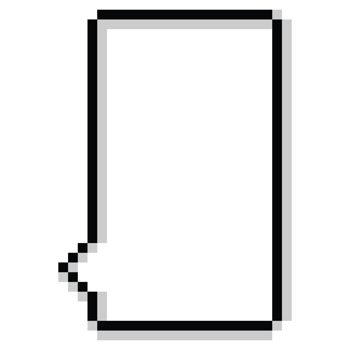 Pixel art cartoon speech balloon png