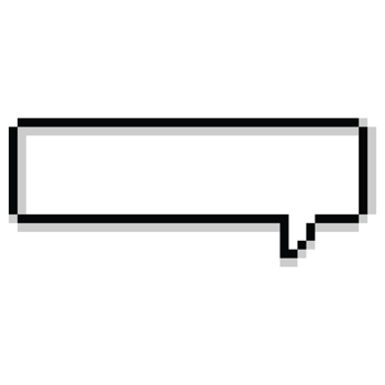 Pixel art cartoon speech balloon png