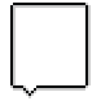 Pixel art cartoon speech balloon png