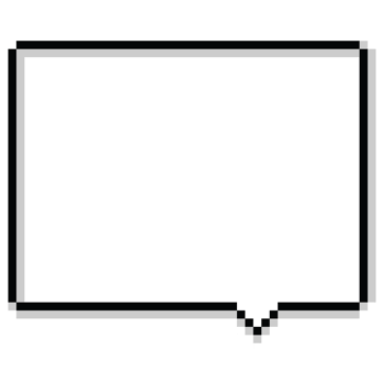 Pixel art cartoon speech balloon png