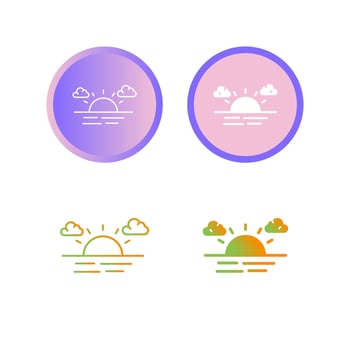 Sunset Vector Icon