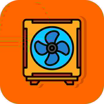 Cooling Fan Vector Icon Design