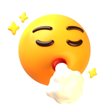 Almost not happen face 3D Emoji Icon png