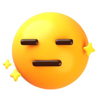 Expressionless face 3D Emoji Icon png