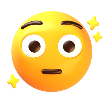 Awkward Face 3D Emoji Icon png