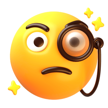 Detective face 3D Emoji Icon png