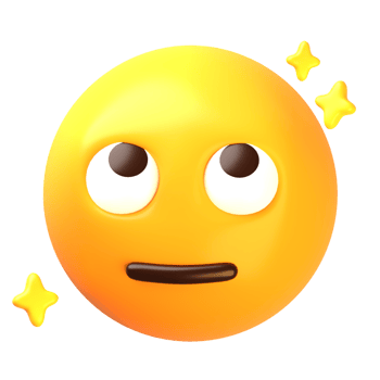 Face with rolling eyes 3D Emoji Icon png