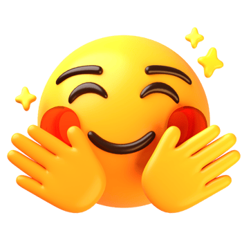 Hugging face 3D Emoji Icon png
