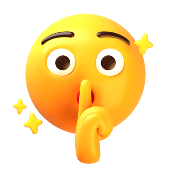 Shushing be silent face 3D Emoji Icon png