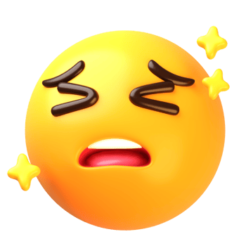 Pensive face 3D Emoji Icon png