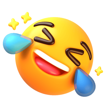 Rolling on the floor laughing face 3D Emoji Icon png