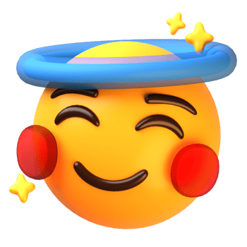 Smiling Face with Halo 3D Emoji Icon png