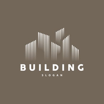 Building Real Estate Apartment Construction Logo, Elegant Premium Rustic Monogram Vector Design