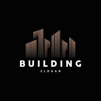 Building Real Estate Apartment Construction Logo, Elegant Premium Rustic Monogram Vector Design