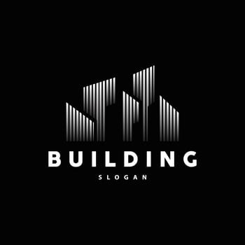 Building Real Estate Apartment Construction Logo, Elegant Premium Rustic Monogram Vector Design