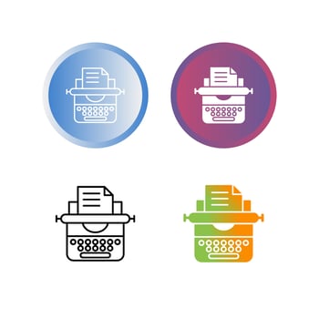 Typewriter Vector Icon