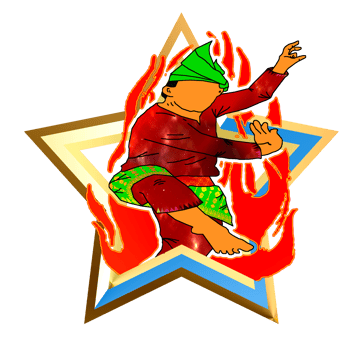 logo icon Nusantara Warrior in frame shape polygon png