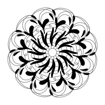 Black tribal mandala element illustration design. Perfect for tattoos, icons, background elements and wallpapers, stickers png