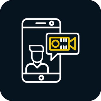 Video Chat Vector Icon Design