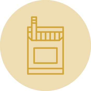 Cigarette Pack Vector Icon Design