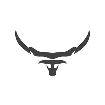 Longhorn Logo, Texas Bull West Country Old Vintage Design Illustration vector