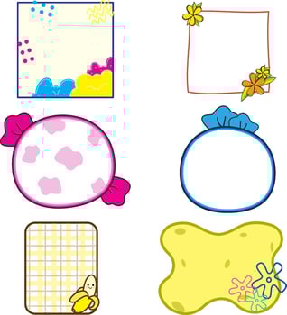 collection of paper sticky notes vector