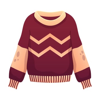Cozy warm sweater isolated on white vector