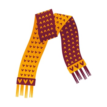 Knitted scarf isolated on white vector