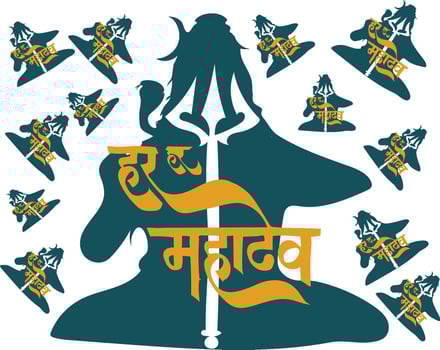 Har Har Mahadev Maha Shivratri vector